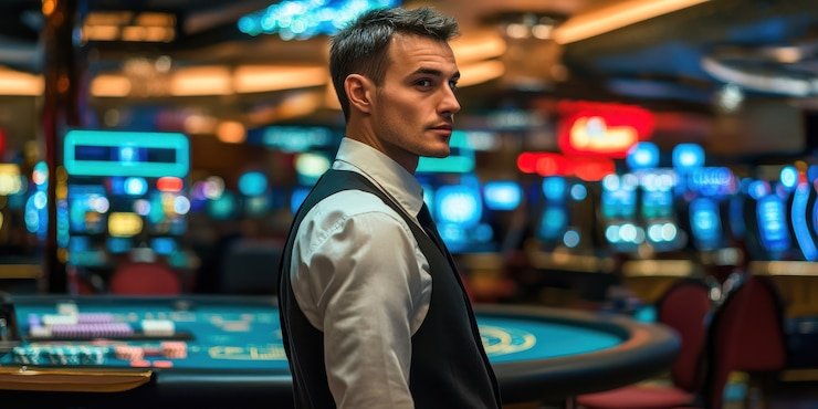 Menu utama permainan dengan kategori slot, live dealer, dan sportsbook